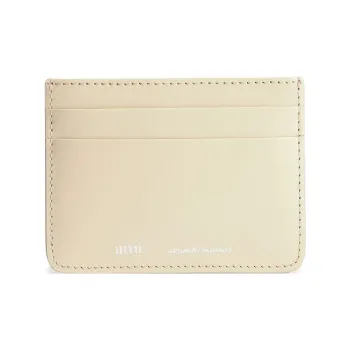 AMIPARIS Calfskin Card Holder Men's Beige