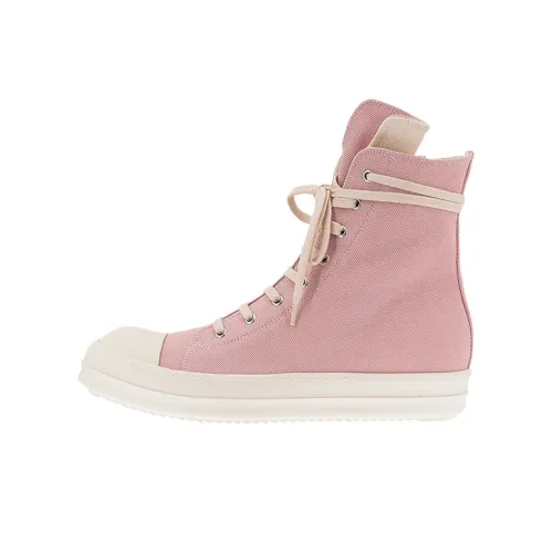 Rick Owens DRKSHDW Canvas Shoes Men High-Top Pink