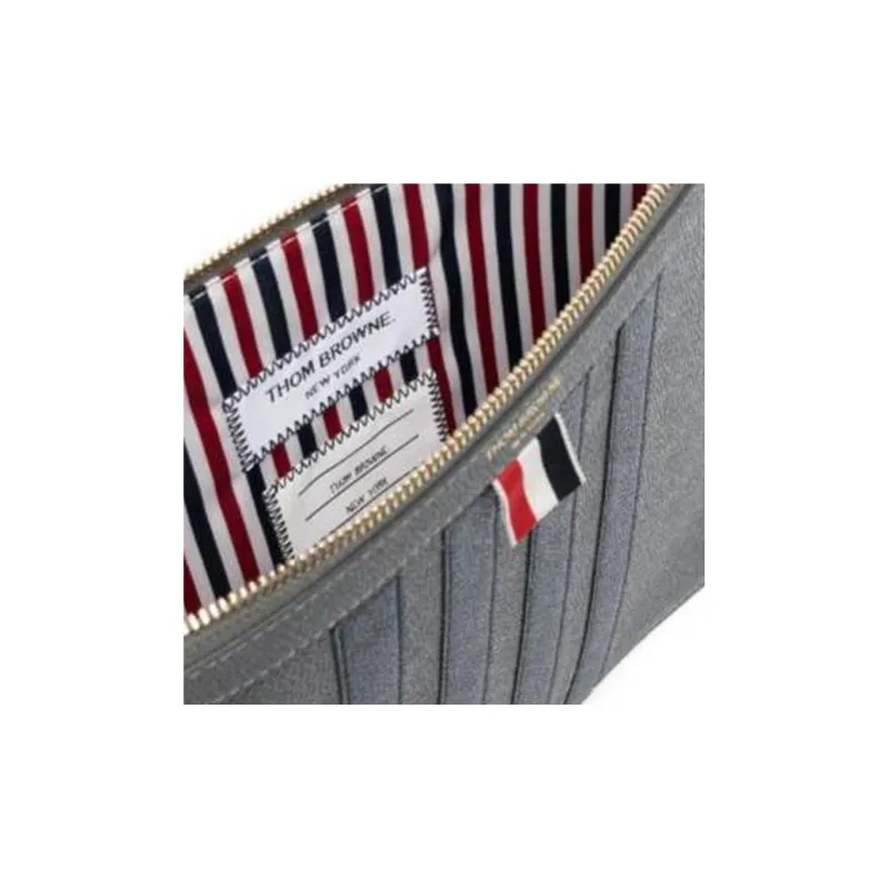 THOM BROWNE 4 Bar Zipped Medium Document Holder-2