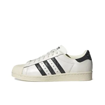 Adidas Originals Superstar 82 White Black Snakeskin Stripes
