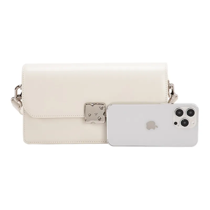 VENOF Cow Leather Small Square Bag Shoulder Bag Women's Black Forest/Cream White/Cheese Yellow-15