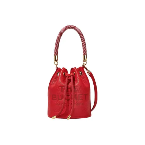 MARC JACOBS Full Grain Leather Bucket Bag, Handbag, Shoulder Bag, Crossbody Bag Mini Women's True Red