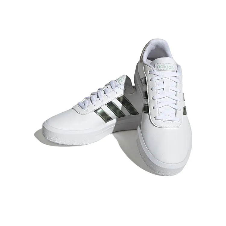 Adidas Neo Court Platform 'White Green' Women's-2