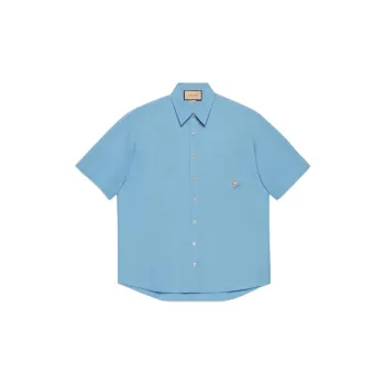 GUCCI Logo embroidered Cotton Shirt