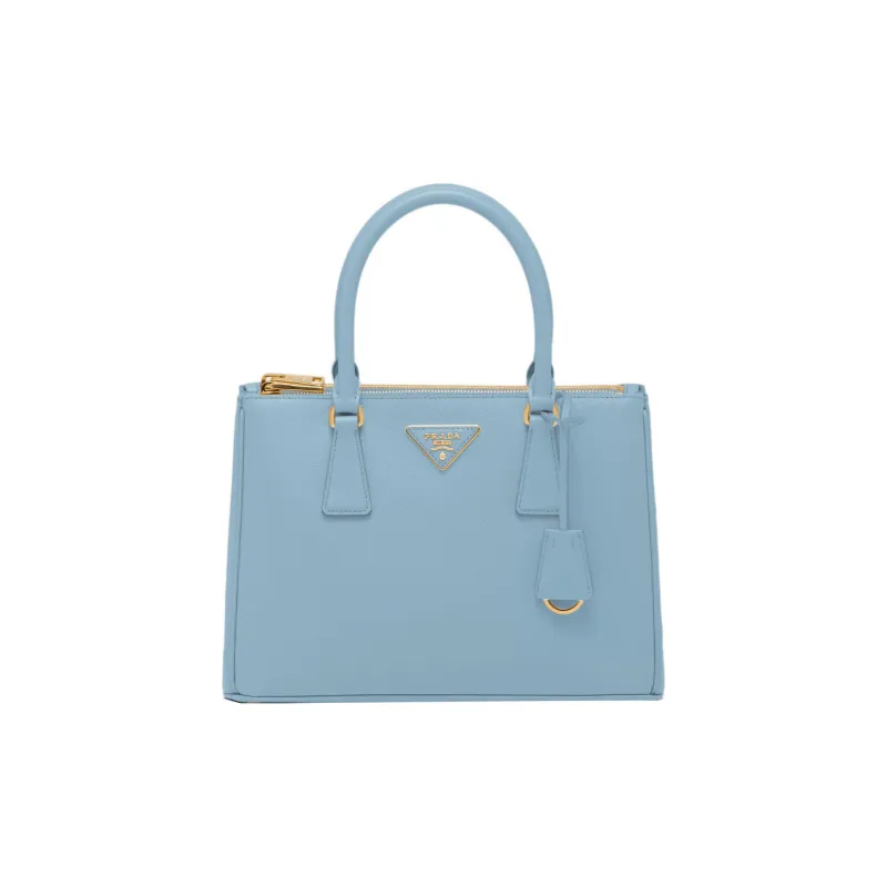PRADA Galleria Killer Bag Leather Shoulder Bag Crossbody Bag Handbag Medium Size Women's Light Blue-0