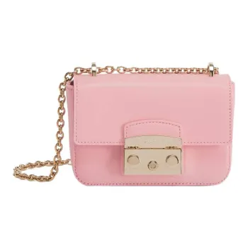 Furla Metropolis Collection Cow Leather Shoulder Bag Crossbody Bag Mini Women's Pink