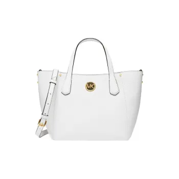 MICHAEL KORS Cow Leather Tote Bag Shopping Bag Handbag Shoulder Bag Crossbody Bag Small Size Women's White