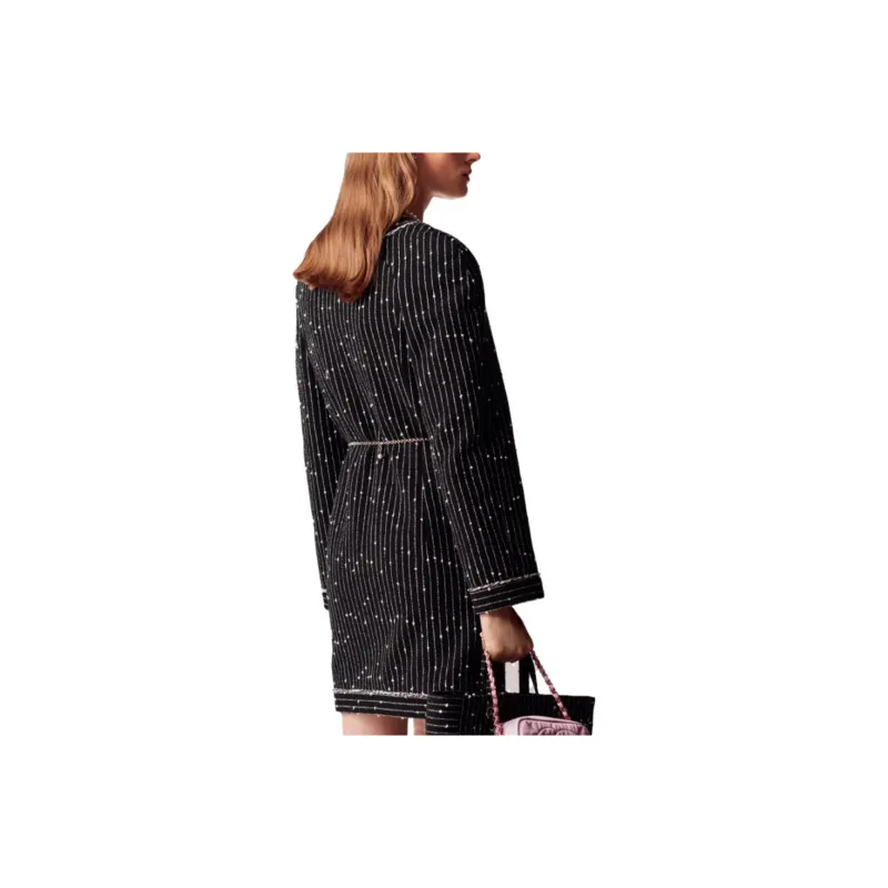 CHANEL Coats Women's Black-1