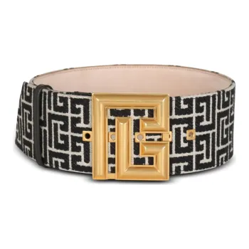 BALMAIN Monogram pattern Wide Belt