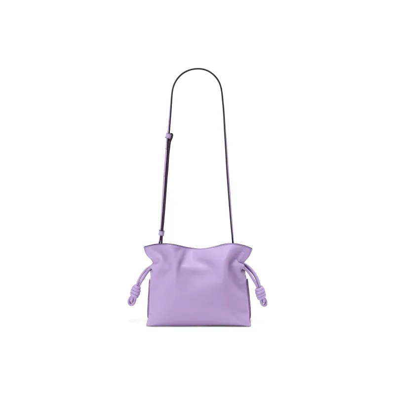 LOEWE Cow Leather One Shoulder Crossbody Clutches Mini Women's Light Purple-3