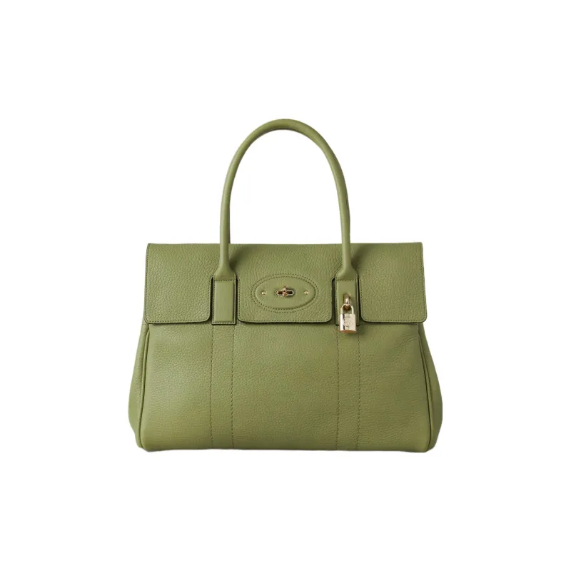 Mulberry Bayswater Leather One Shoulder Handbags Women's Green-0
