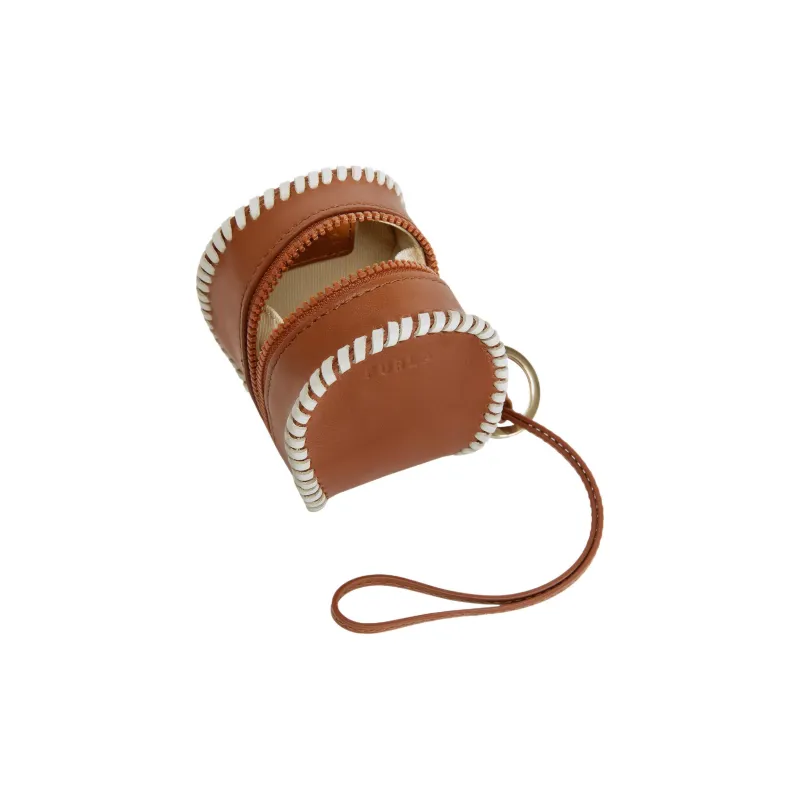 Furla Allegra Leather Wallet Coin Purse Women's Cognac-1