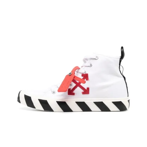 OFF WHITE Vulcanized Hi White Red Canvas