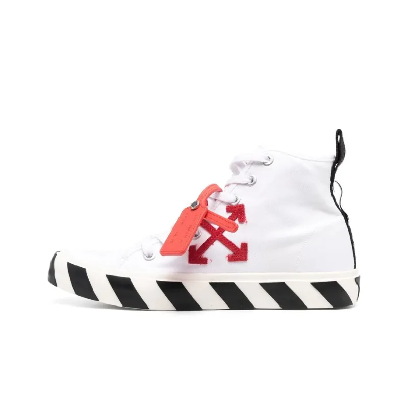 OFF WHITE Vulcanized Hi White Red Canvas-0