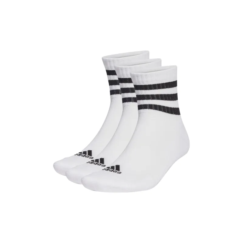 Adidas Mid Calf Socks Unisex 3 Pack White-0
