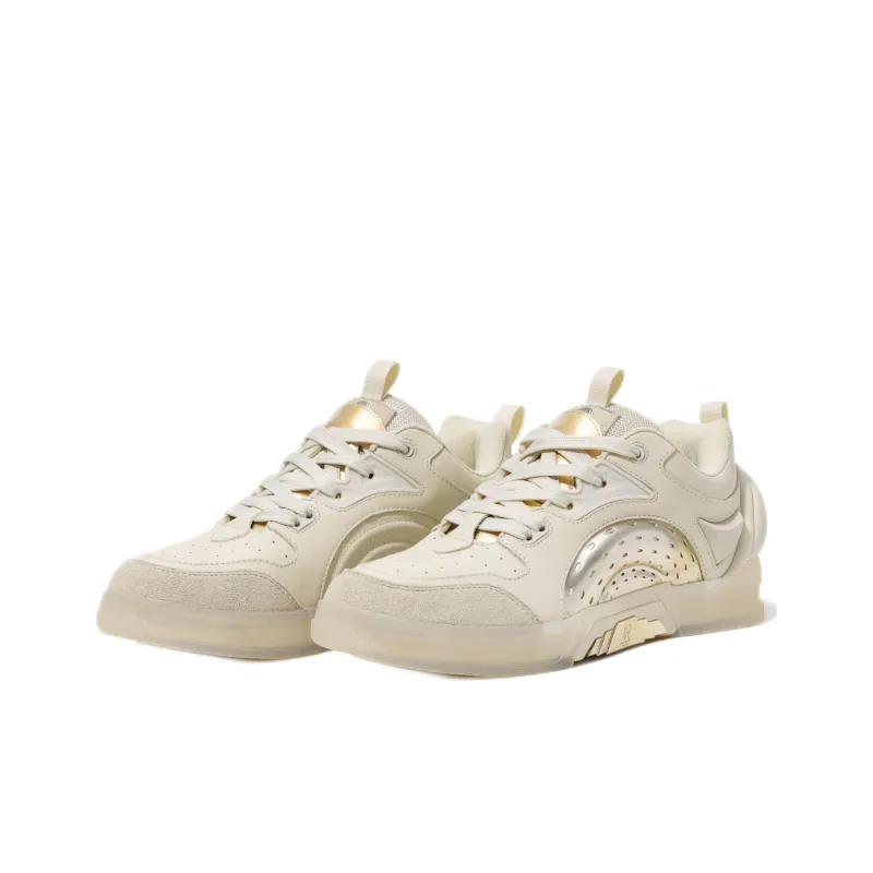 TheOriginAttribute Low-Top Skateboard Shoes Unisex Gold Black Rice-2