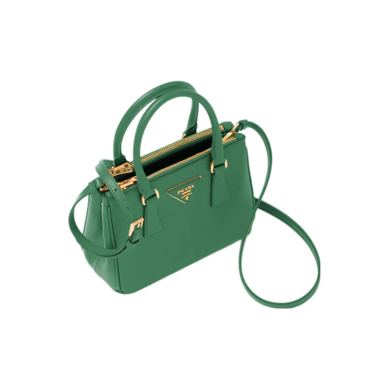 PRADA Galleria Killer Bag Leather Shoulder Bag Crossbody Bag Handbag Mini Women's Mango Green-1