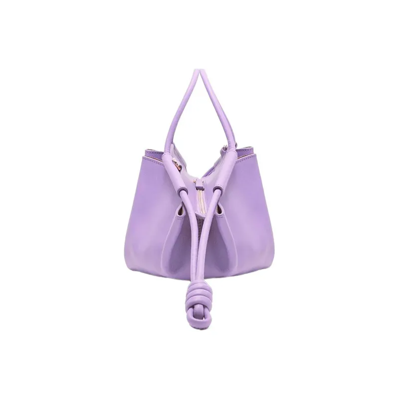 LOEWE Shiny Nappa Cow Leather Dumpling Bag Shoulder Bag Crossbody Bag Handbag Small Size Women's Light Purple-2