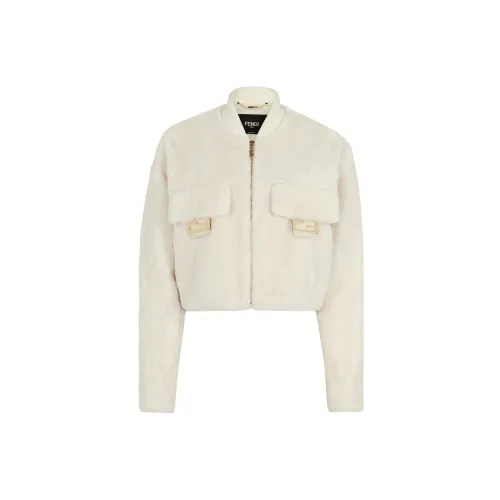 FENDI Cropped Coats Women's Beige