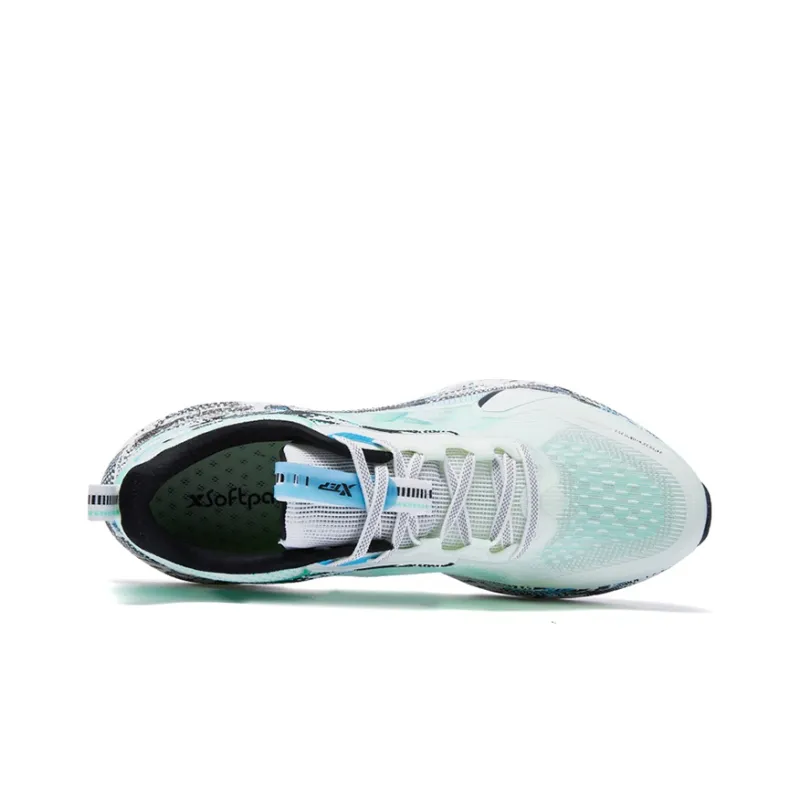 XTEP Shock Absorption Spinning 10.0 Anti-Slip Wear-Resistant Low-Top Running Shoes Men's White Green-2