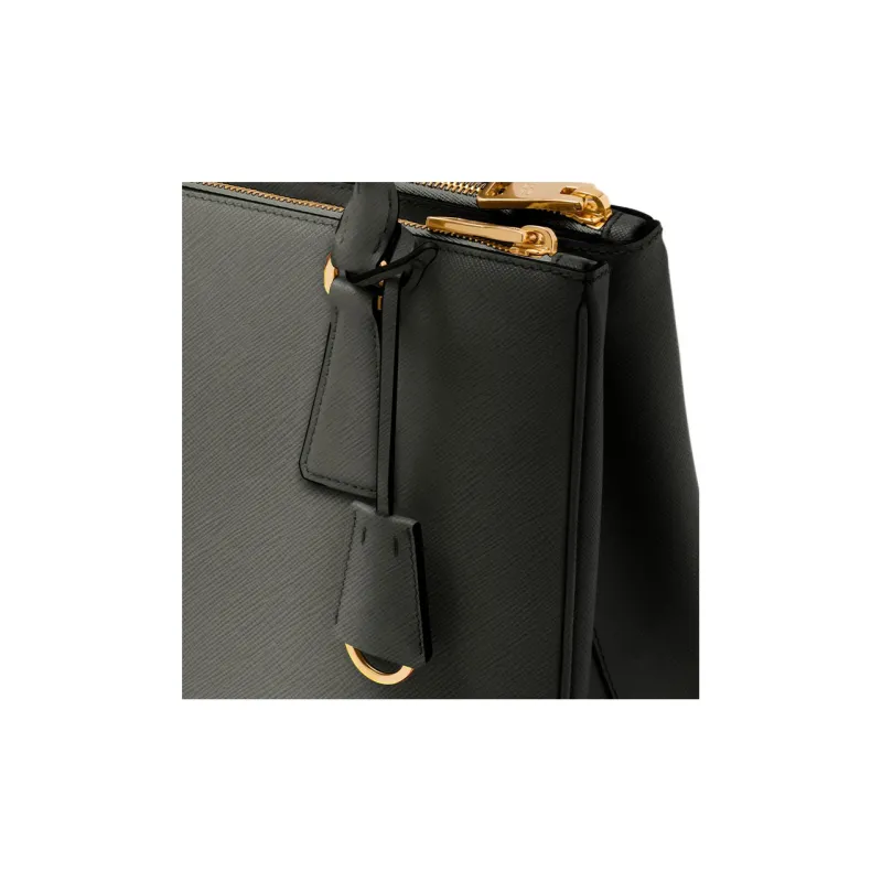 PRADA Saffiano Leather Shoulder Bag Crossbody Bag Handbag Medium Size Women's Gradient Gray-4