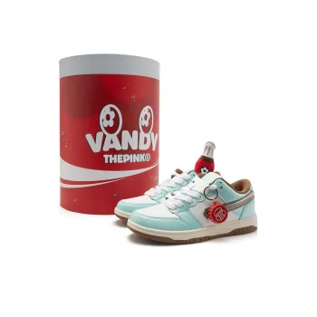 Vandy The Pink Cola Burger Shoes ComplexCon Low Top Stylish Skateboarding Shoes Unisex White Blue Special Shoe Box