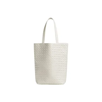Bottega Veneta Cow Leather Tote Bag Shopping Bag Shoulder Bag Handbag Small Size Men's White