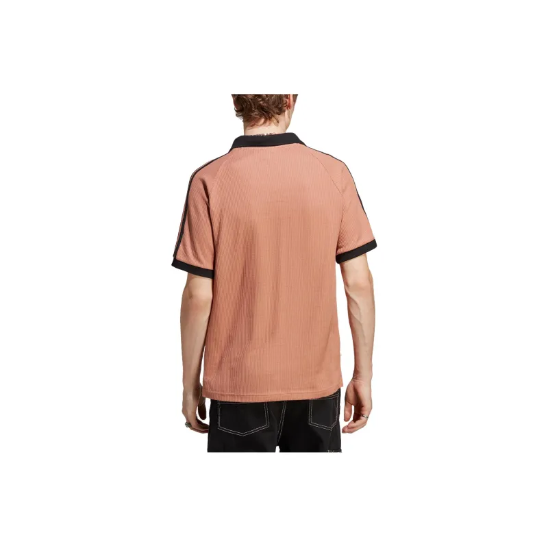 adidas originals Adicolor Classics Waffle Polo Shirt Brown-1