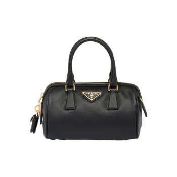 PRADA Saffiano Leather Top Handle Bag Black