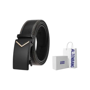 ALIEN BANG Cow Leather Leather Belts Men's 3.5CM