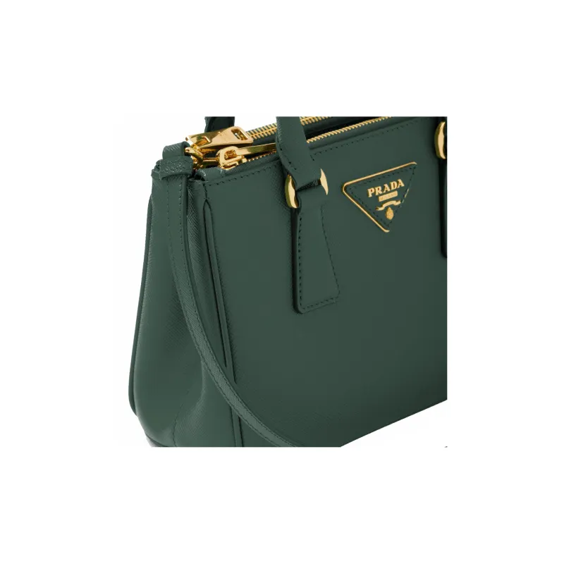 PRADA Galleria Killer Bag Leather Shoulder Bag Crossbody Bag Handbag Mini Women's Emerald Green-3
