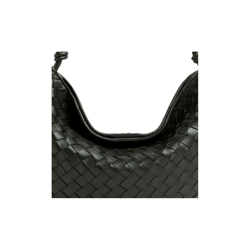 Bottega Veneta SARDINE Sheepskin Handbag Small Size Women's Dark Green-4