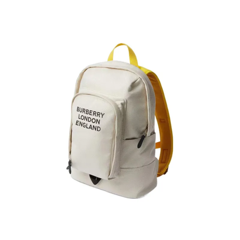 Burberry Cotton Canvas Backpack Large Size Men's Canary Yellow-1