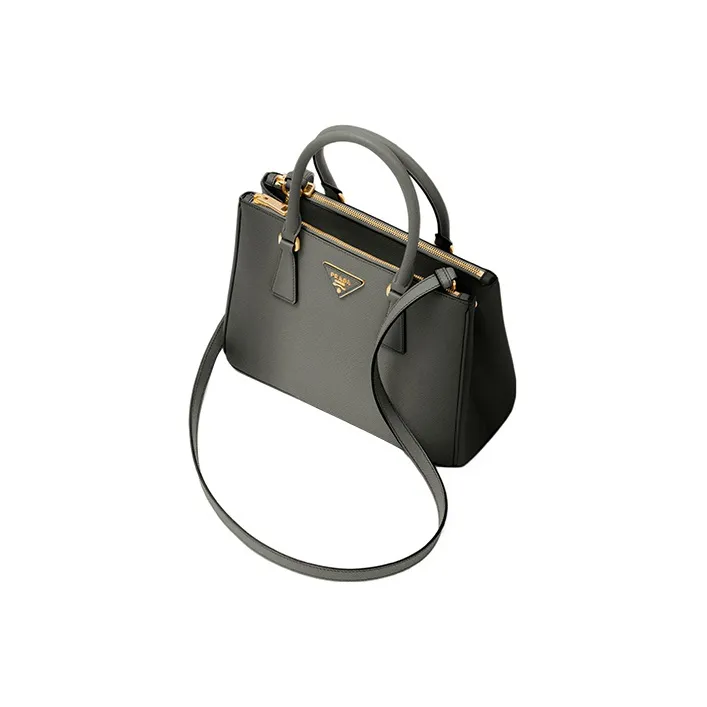 PRADA Saffiano Leather Shoulder Bag Crossbody Bag Handbag Medium Size Women's Gradient Gray-1