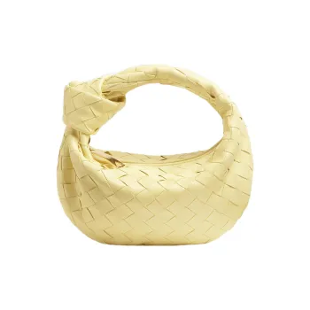 Bottega Veneta JODIE Sheepskin Leather Patchwork Handbag Mini Women's Ice Cream
