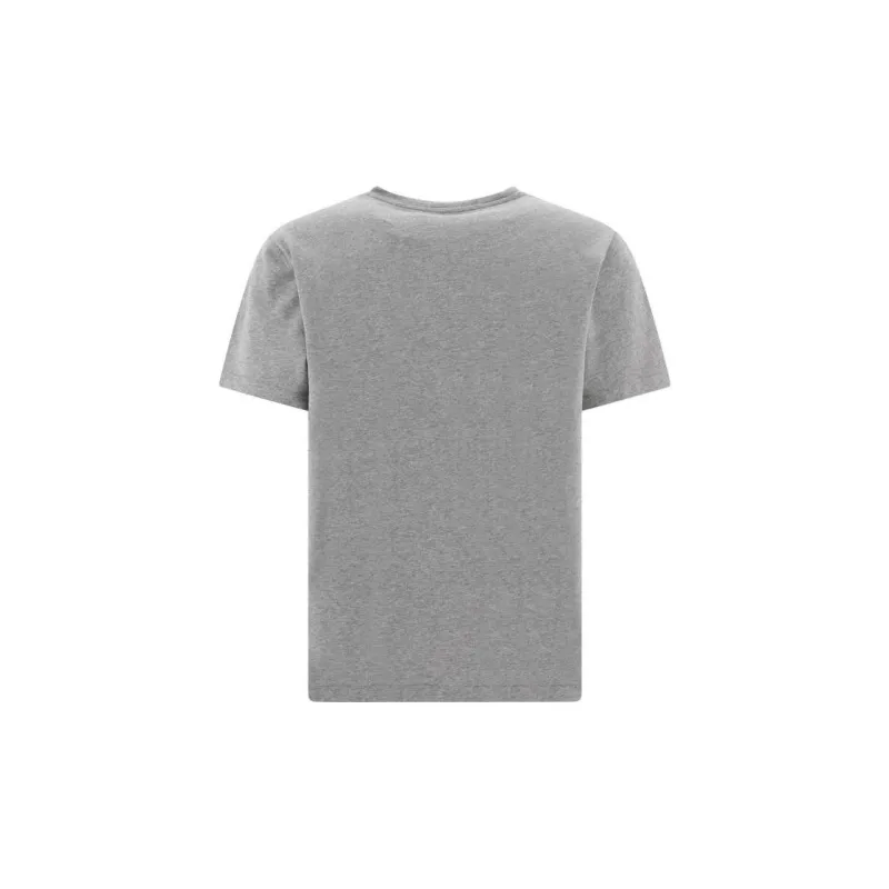 Maison Kitsune Logo embroidered Cotton T shirt-1