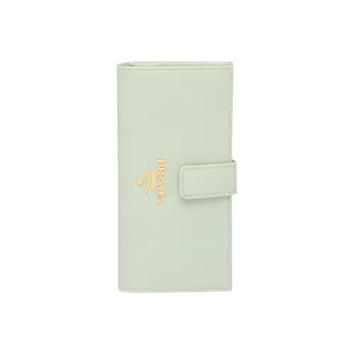 Prada Pink RUIZ Leather Schal Large Size Women's Aqua Green