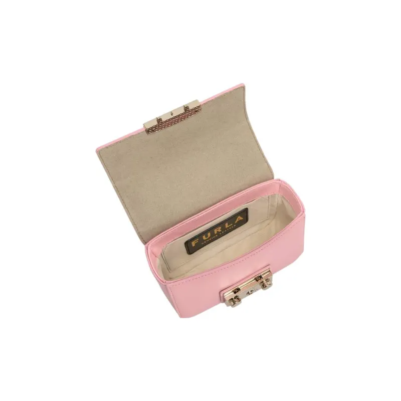 Furla Metropolis Collection Cow Leather Shoulder Bag Crossbody Bag Mini Women's Pink-3