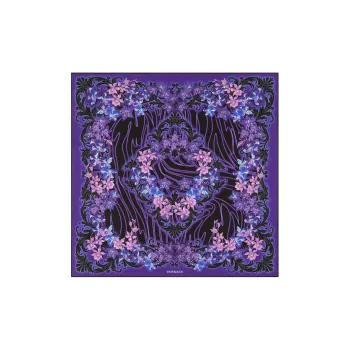 VERSACE Silk Scarf Women's Purple