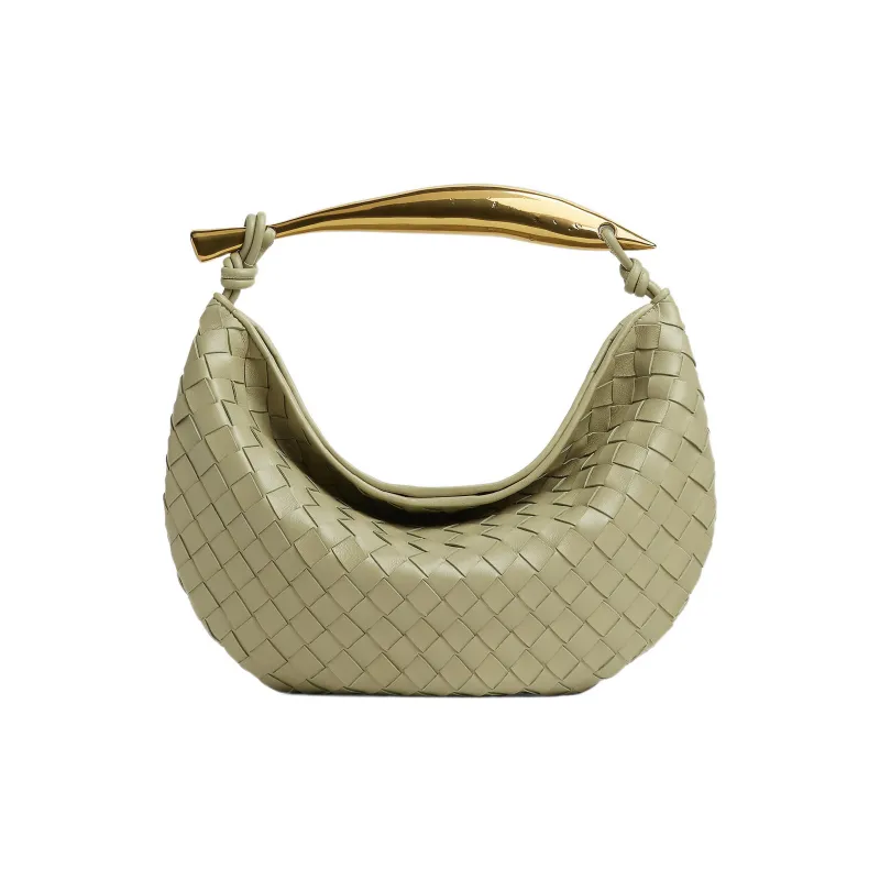 Bottega Veneta Sardine Intrecciato Top Handle Small Travertine-0