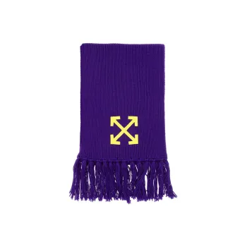 OFF-WHITE Knit Scarves Men Purple