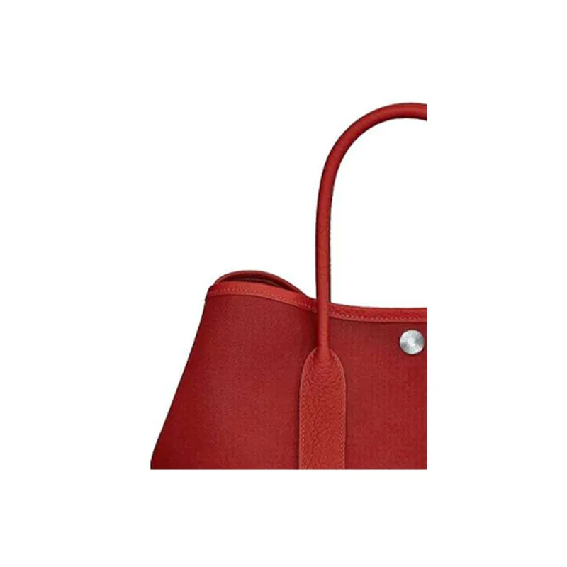 HERMES Garden Leather Handbag Women's Venice Deep Red/Bright Pink/Imperial Red-3
