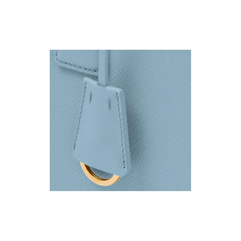 PRADA Galleria Killer Bag Leather Shoulder Bag Crossbody Bag Handbag Medium Size Women's Light Blue-4