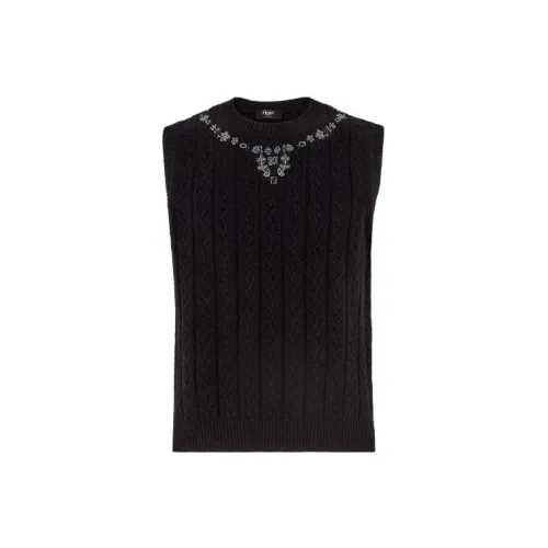 FENDI Vests Men Black