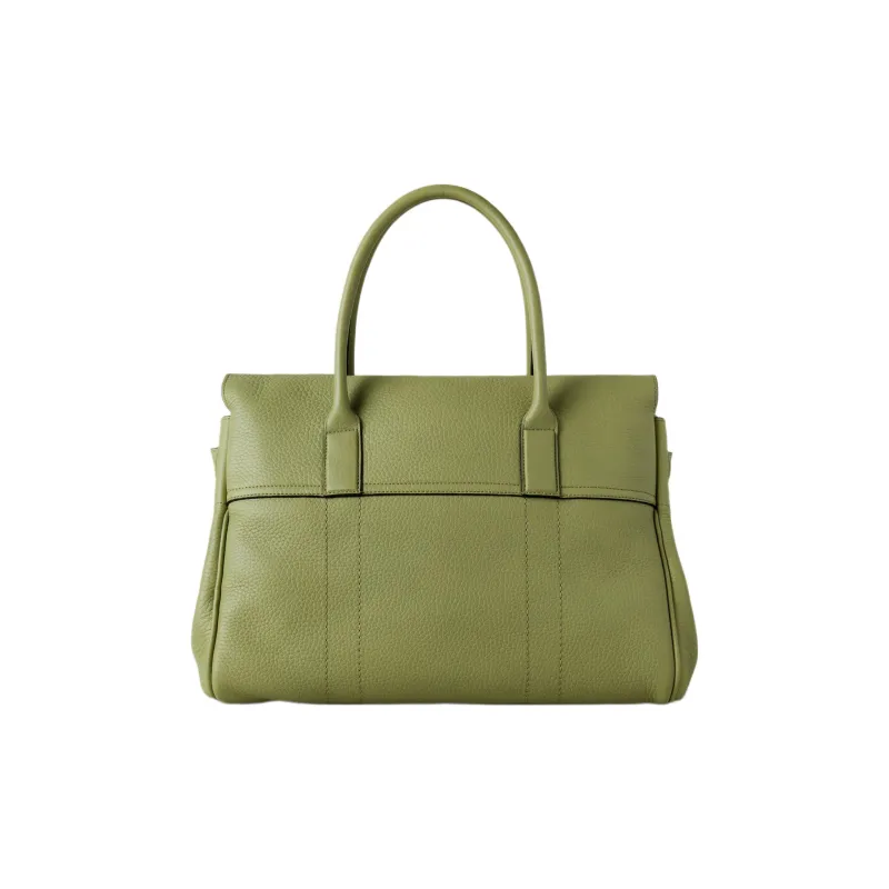 Mulberry Bayswater Leather One Shoulder Handbags Women's Green-2