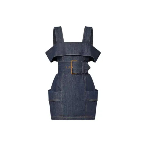 LOUIS VUITTON Sleeveless Dresses Women's Blue