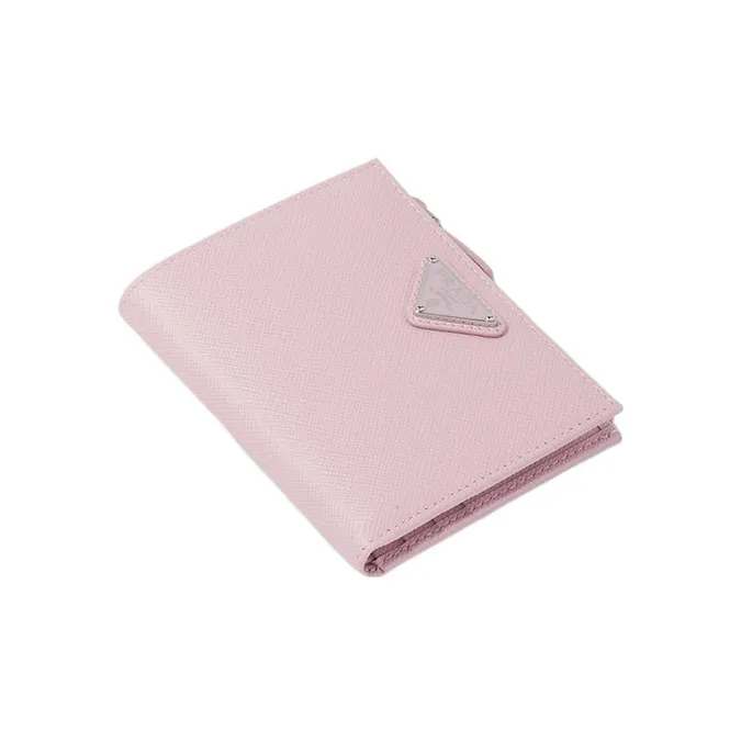 PRADA Leather Wallet Trumpets Women's Snowflake Pink-2
