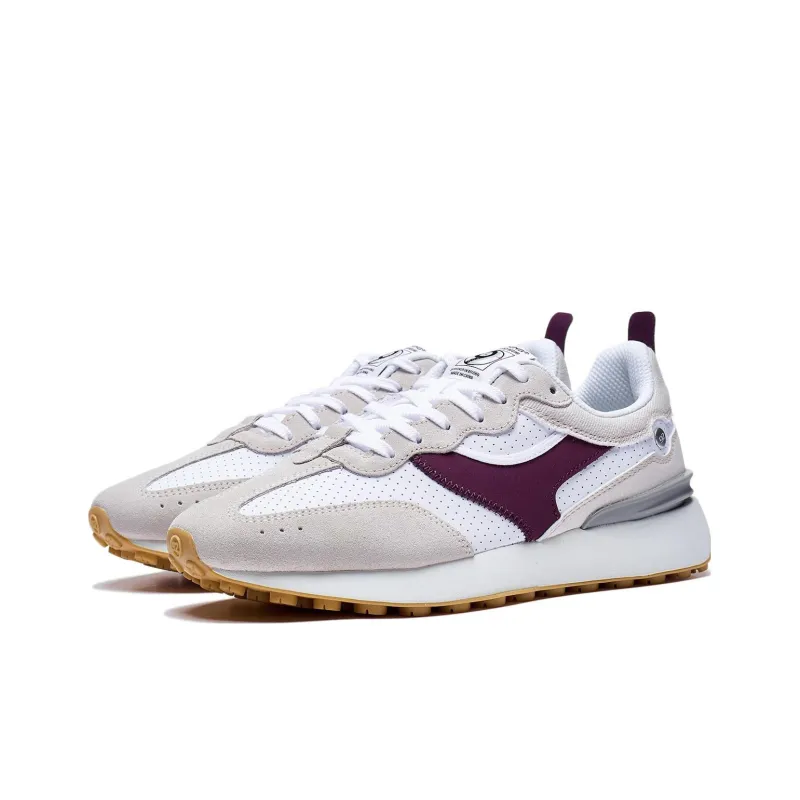 LiNing Fangyuan Classic Anti Slip Wear Resistant Low Top Sports Casual Shoes Men's White Gray Purple-2
