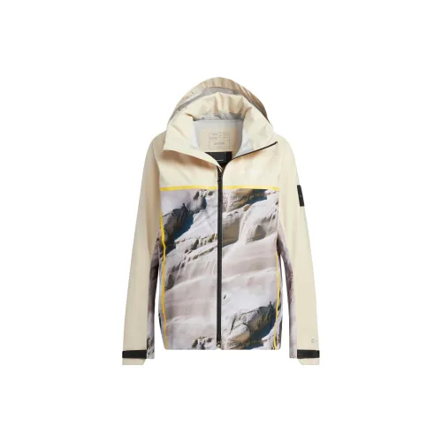 National Geographic X Adidas National Geographic Co-branded Section Windbreaker Jackets Women's Earth Yellow