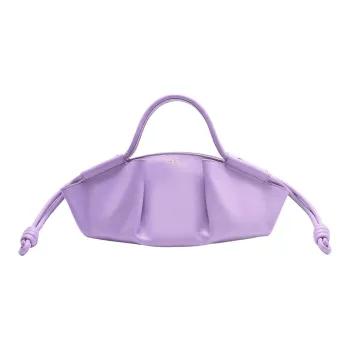 LOEWE Shiny Nappa Cow Leather Dumpling Bag Shoulder Bag Crossbody Bag Handbag Small Size Women's Light Purple